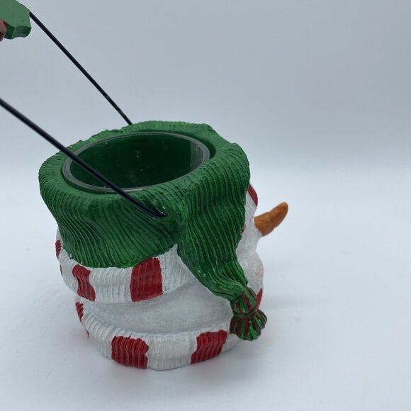 Set Of 3 Snowman Votive Candle Holders Christmas Winter Holiday Snowmen - Picture 5 of 16